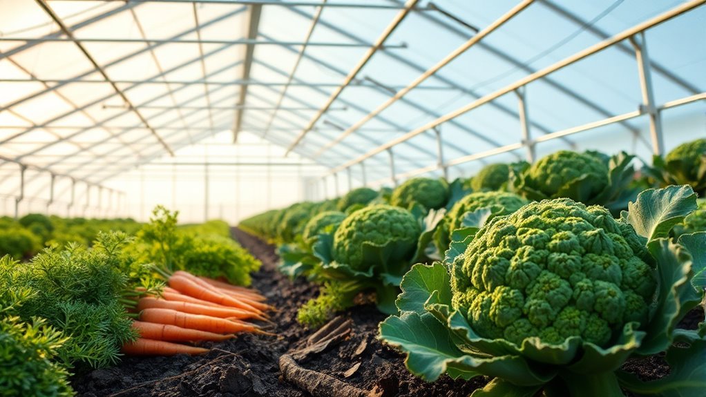 winter greenhouse vegetable selection