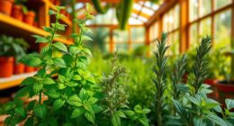 year round greenhouse herb growing