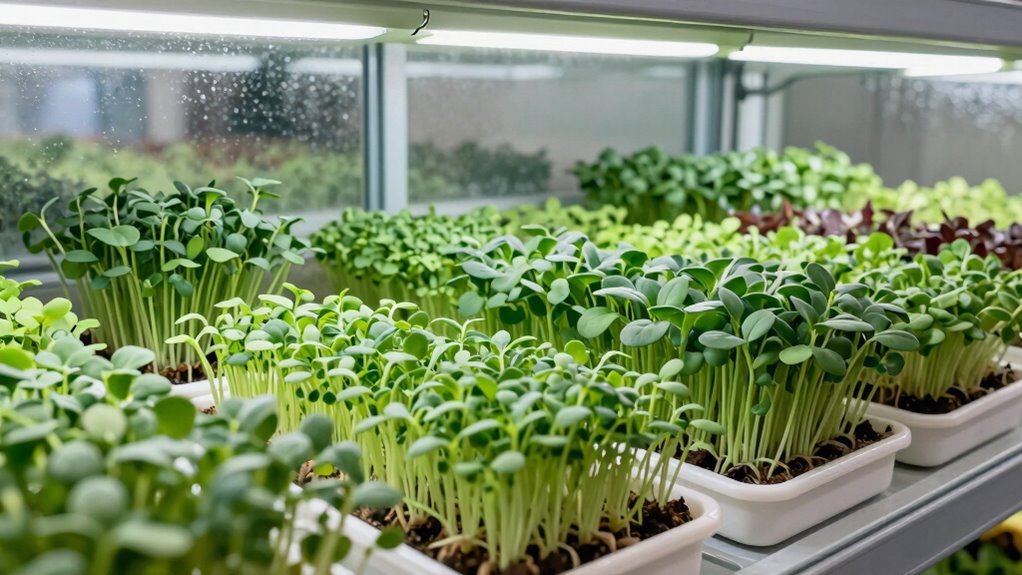 accelerated microgreen growth system