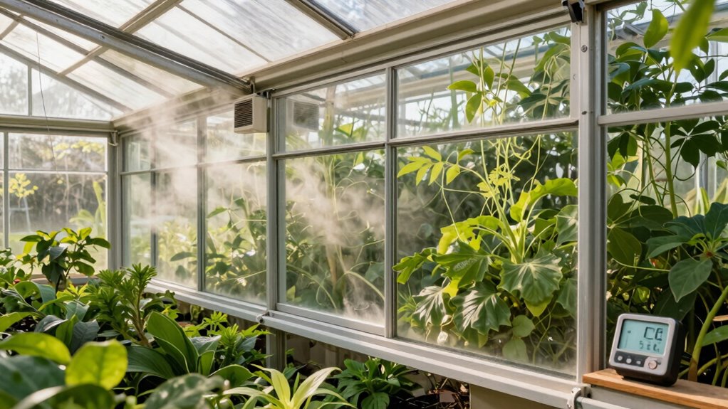 adjust greenhouse vents regularly