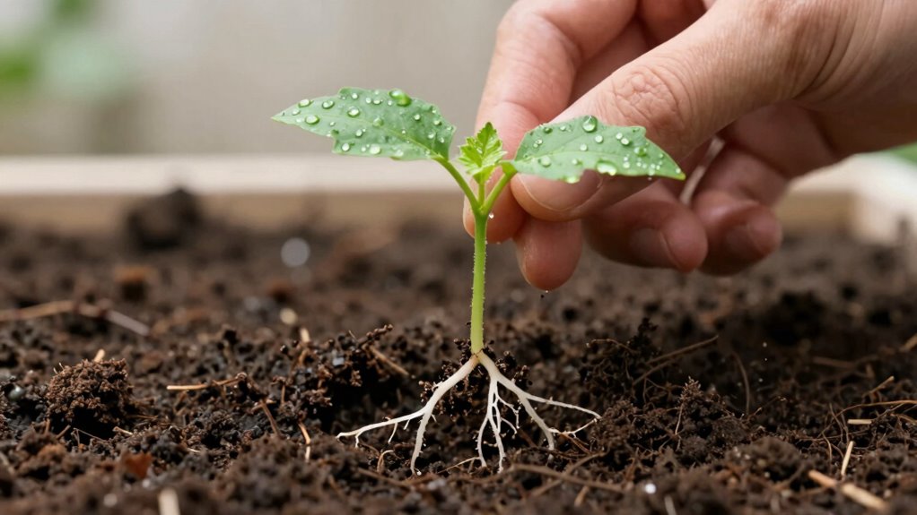 check roots before transplanting