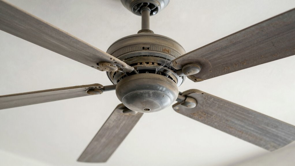 clean fan blades regularly
