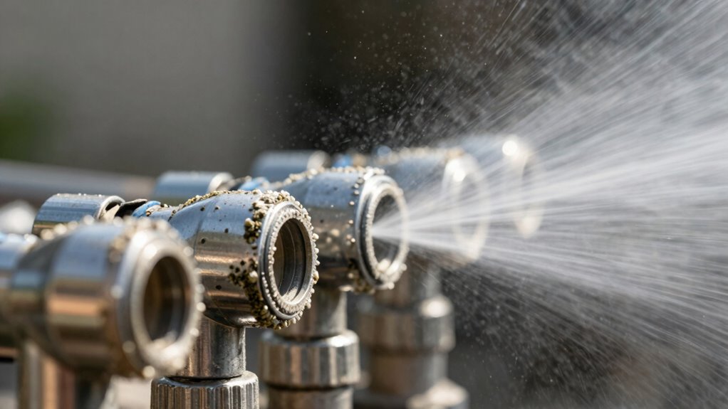 clean misting nozzle mineral deposits