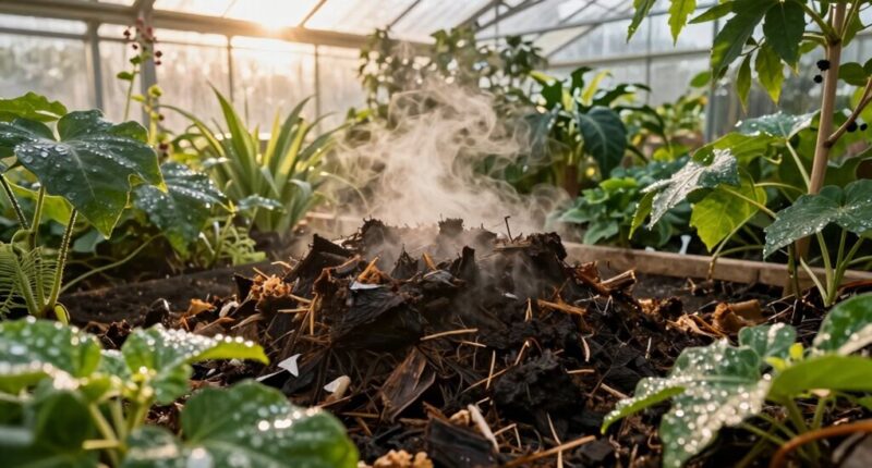compost heat greenhouse effect