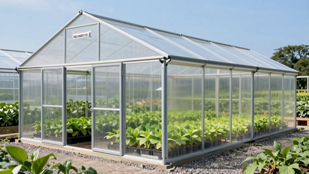 durable climate resistant greenhouse features