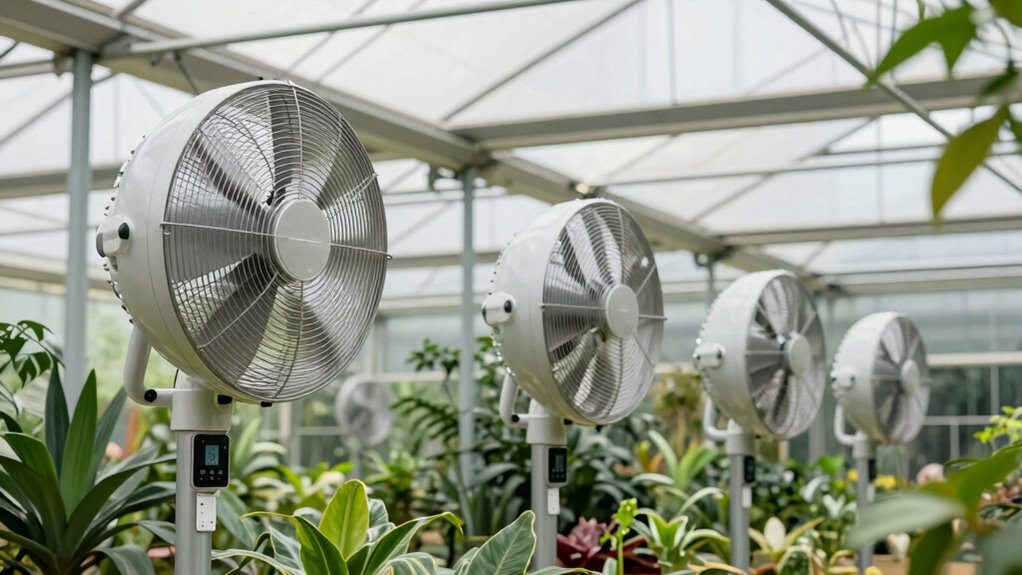 fan features for greenhouse