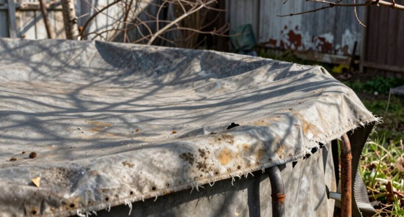 improper off season cover storage