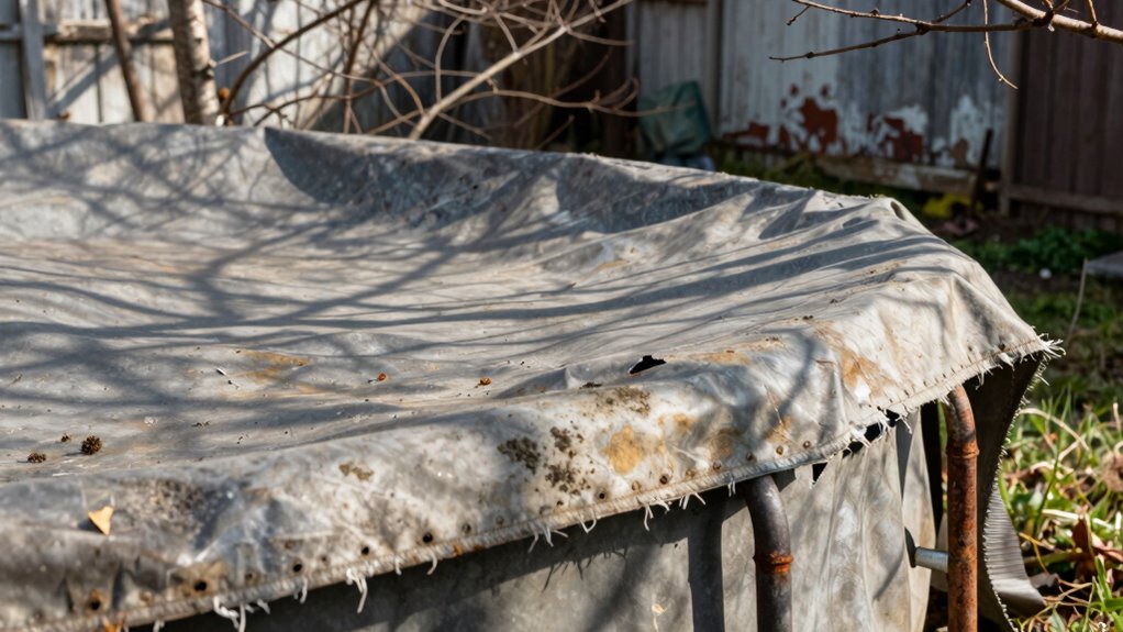 improper off season cover storage