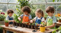 kids family greenhouse projects