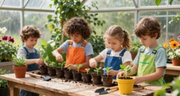 kids family greenhouse projects