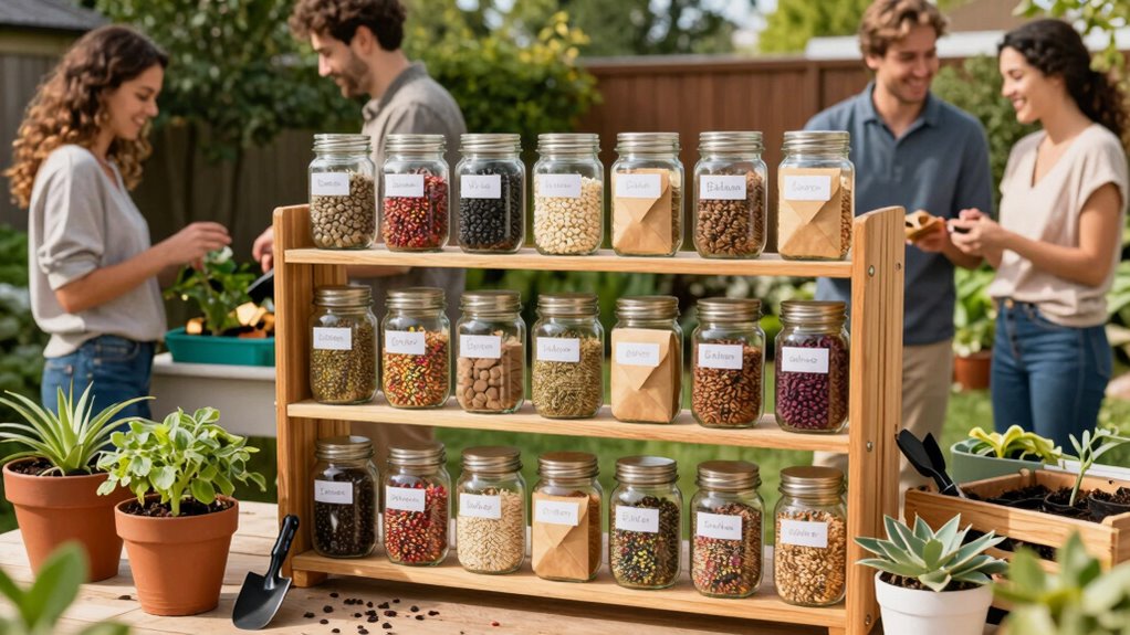 label organize store seeds