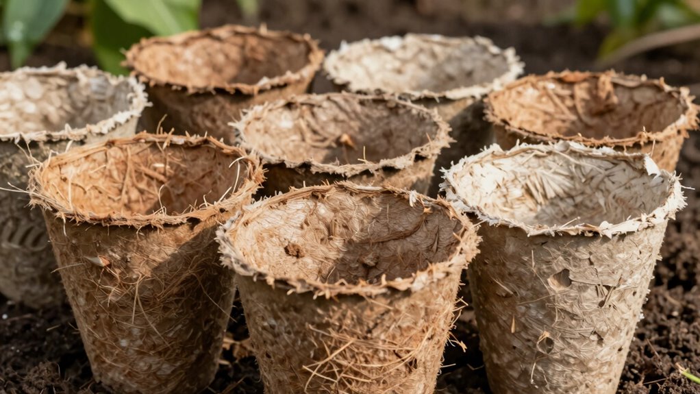 materials in biodegradable pots