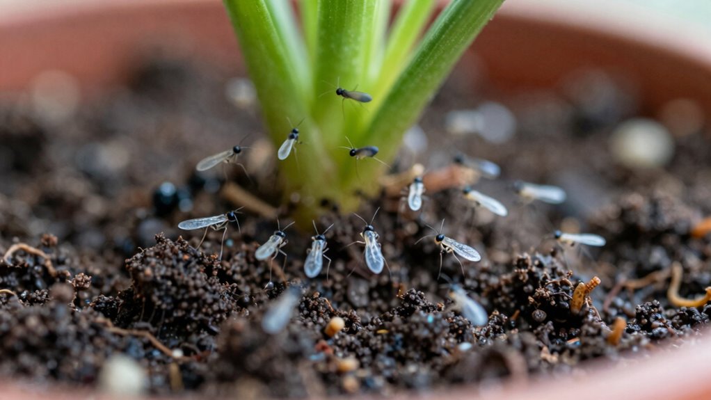 moist soil attracts gnats
