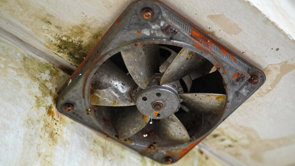 moisture causes fan deterioration