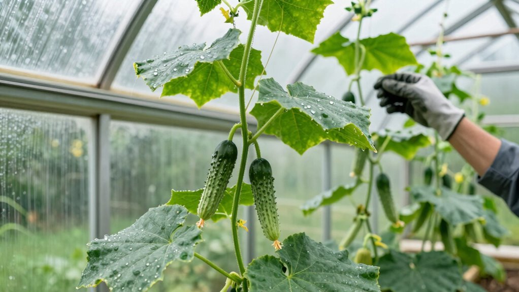 monitor cucumber growth regularly