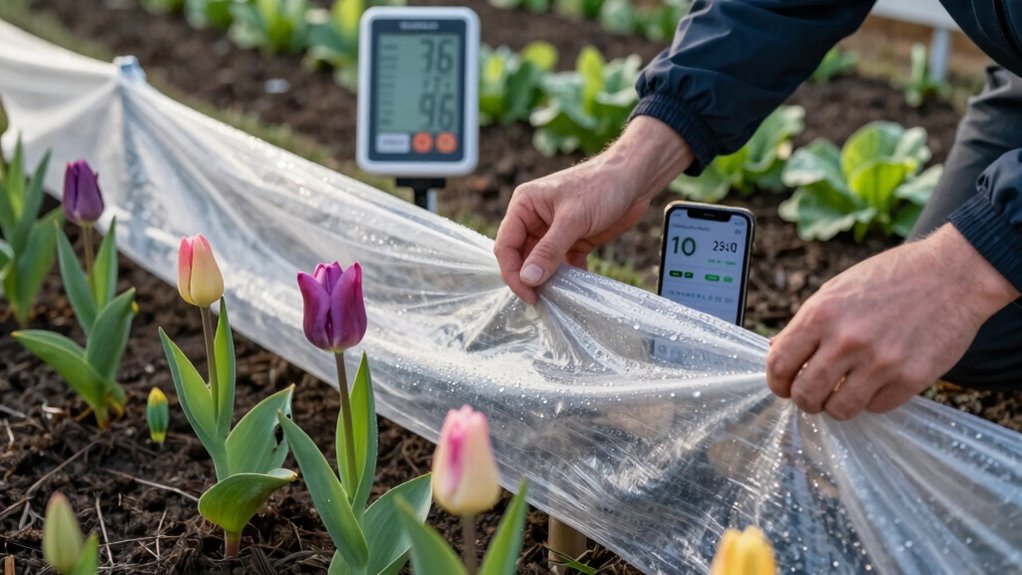 monitor weather and frost alerts