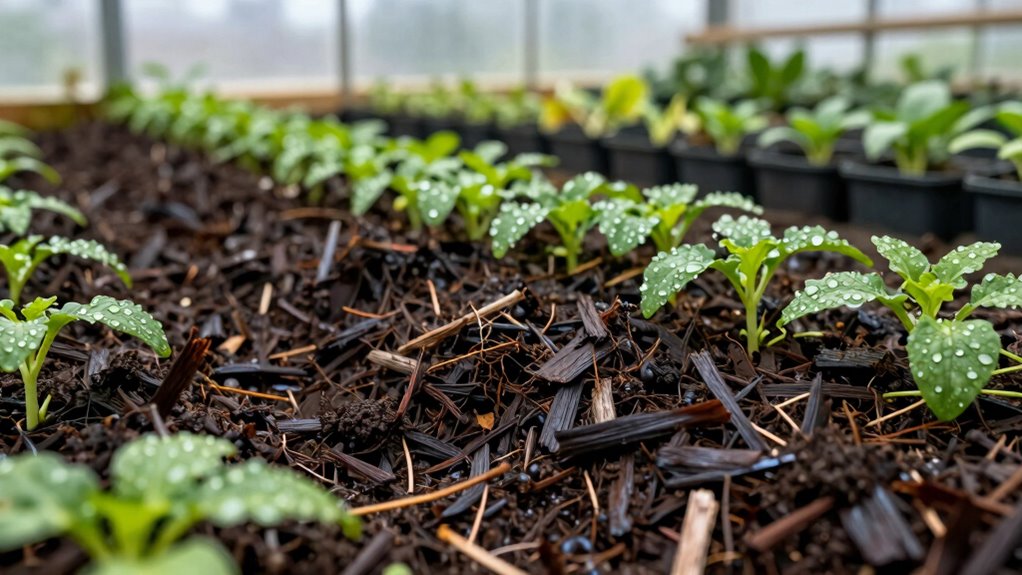 mulch maintains soil moisture