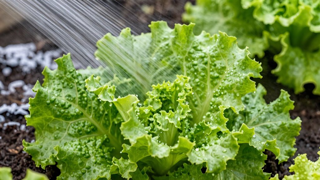 mulch prevents soggy lettuce