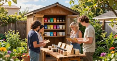neighbor organized seed library setup