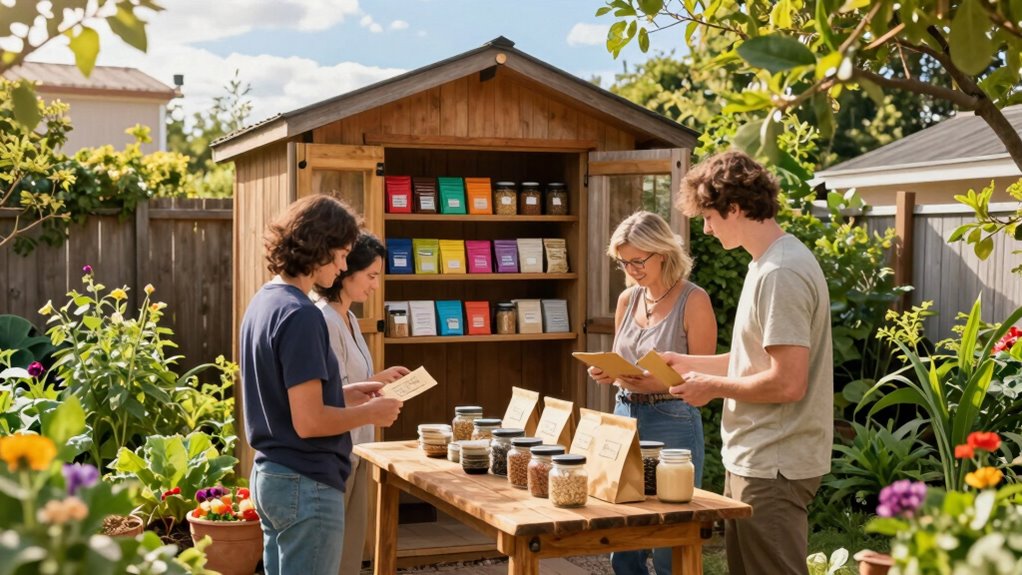 neighbor organized seed library setup
