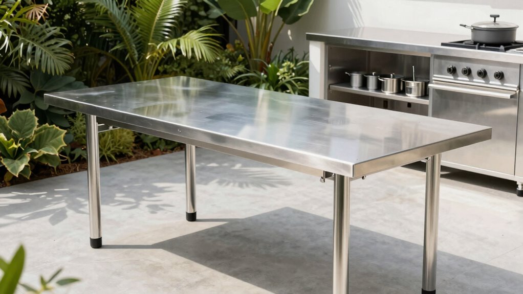 outdoor stainless steel prep table