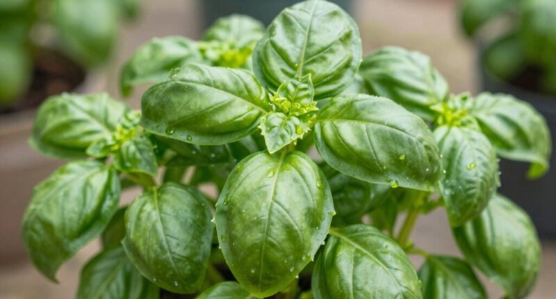 pinch technique for bushy basil