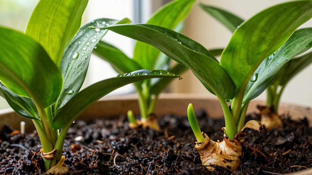 plant ginger rhizome properly