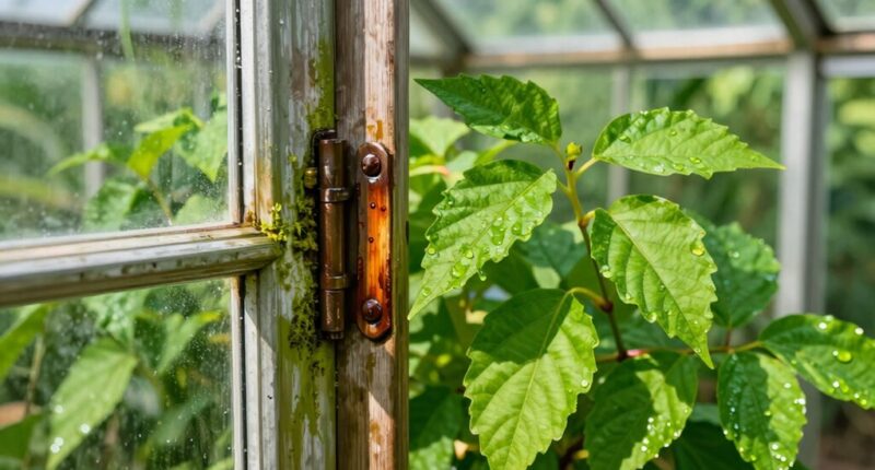 quick greenhouse door repair