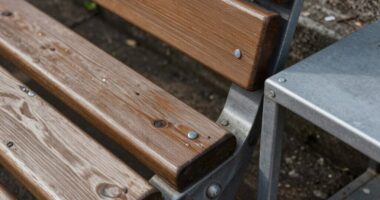 sanitizing bench and shelf