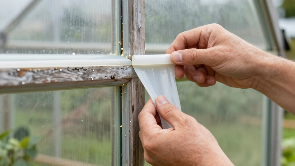 seal greenhouse door effectively