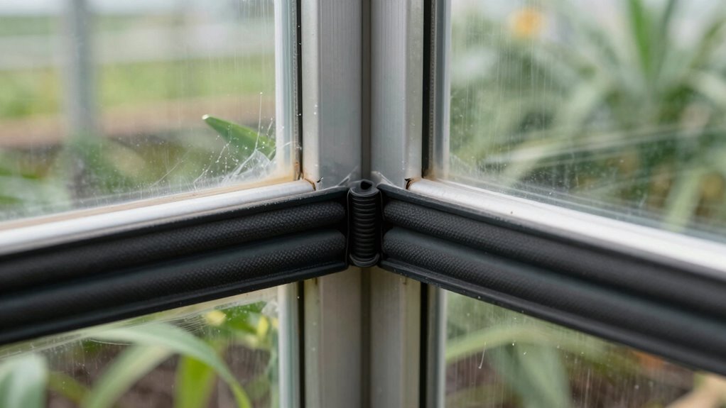 seal greenhouse door gaps