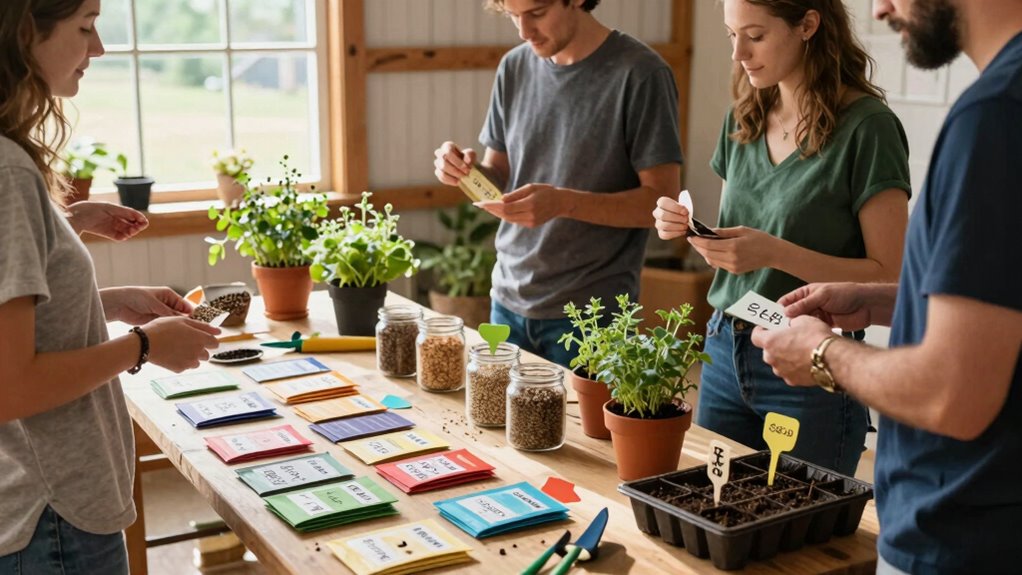 selecting seeds and supplies