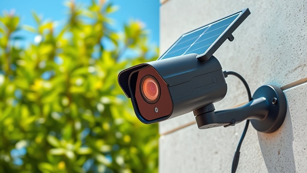 solar panel and video features