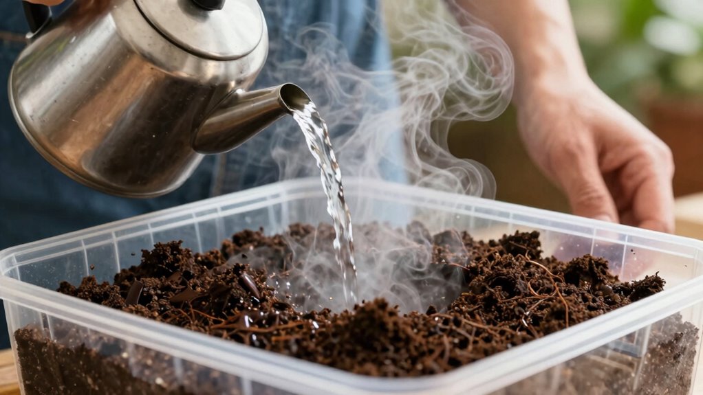 sterilize potting mix safely