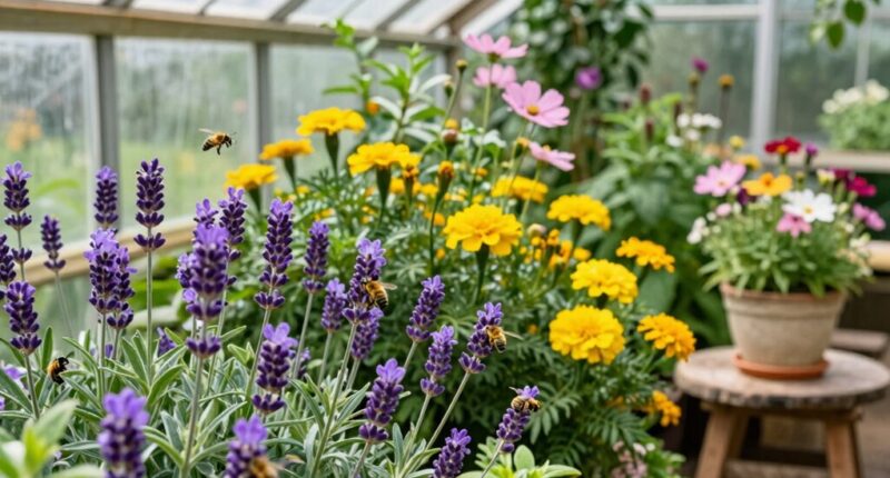 support bees with greenhouse gardening