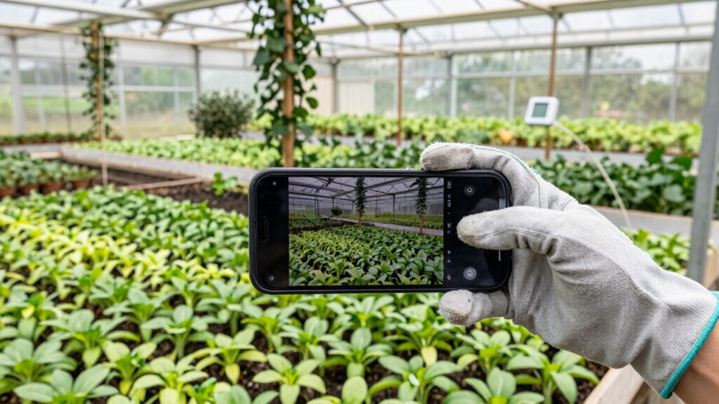 take consistent greenhouse photos