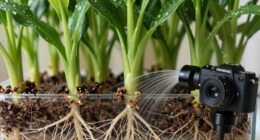 timed watering promotes healthy roots