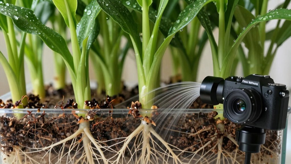 timed watering promotes healthy roots