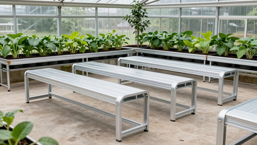 top aluminum greenhouse benches