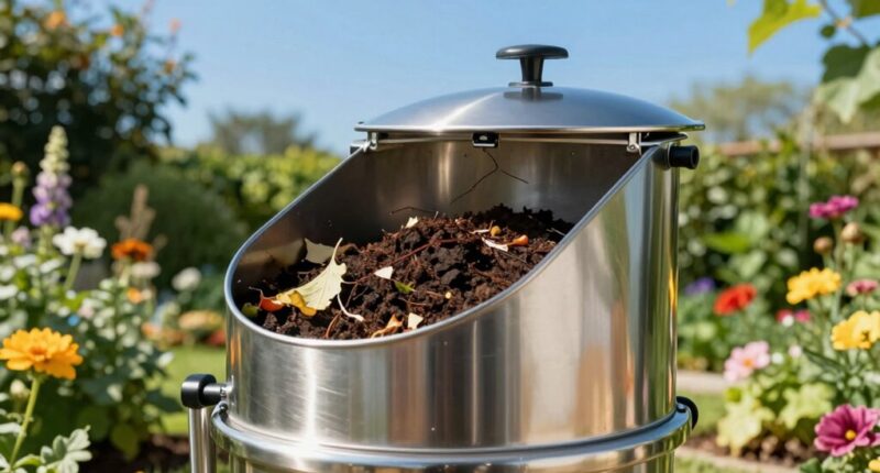 top dual chamber compost tumblers