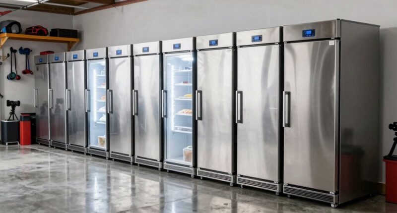 top garage chest freezers