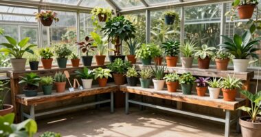 top greenhouse potting benches