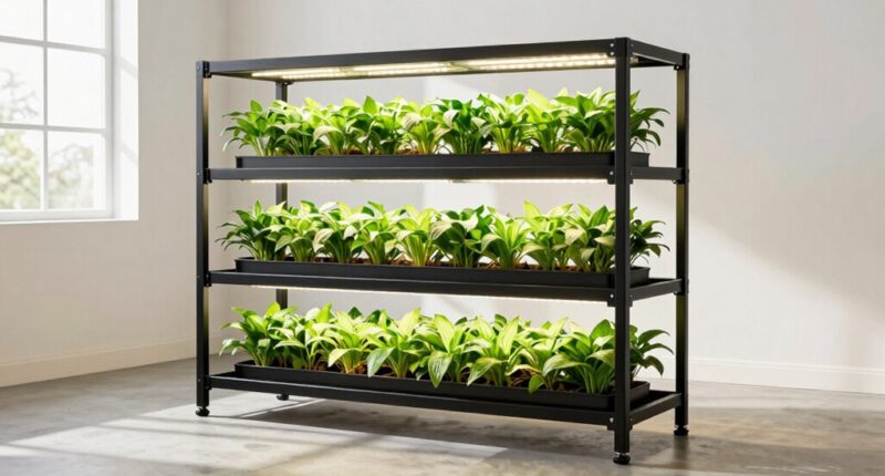 top grow light shelf racks
