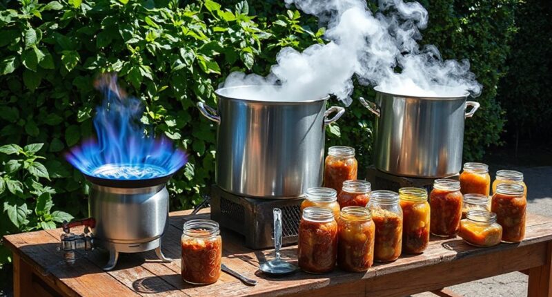 top large batch canning burners