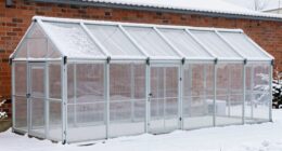 top lean to snow load greenhouses