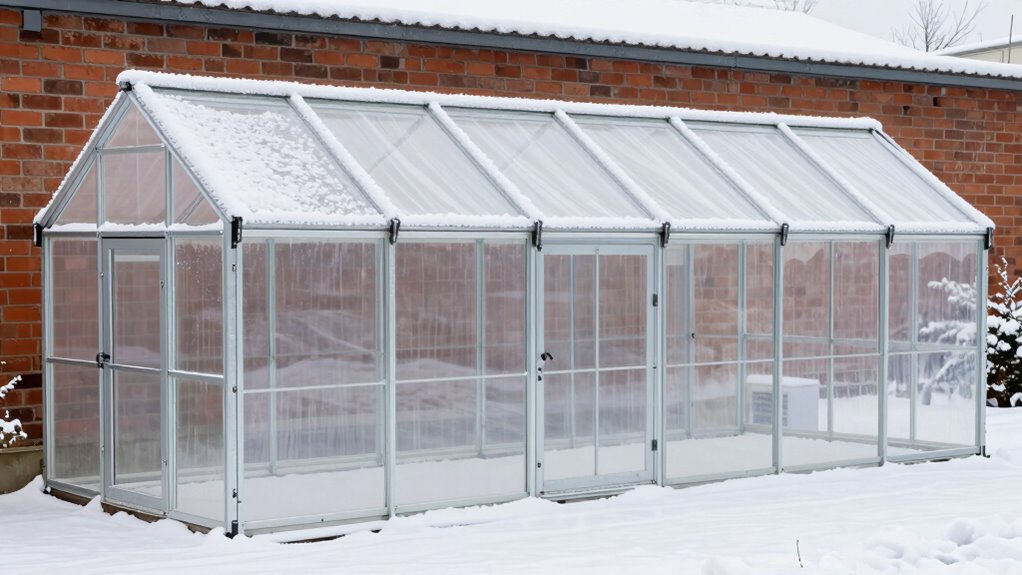 top lean to snow load greenhouses