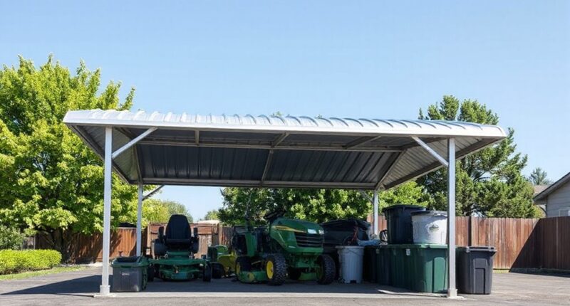 top metal equipment shelters