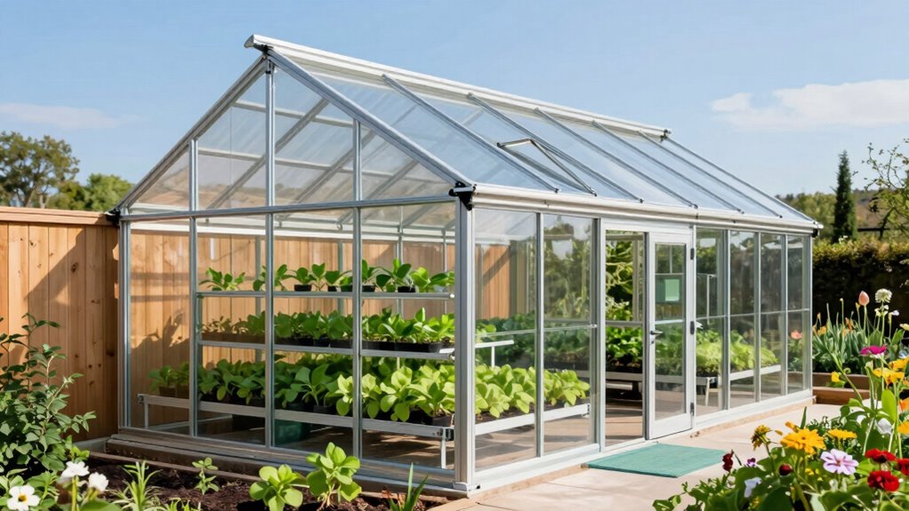 top polycarbonate lean to greenhouses