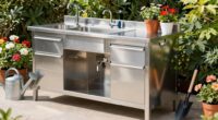 top stainless steel potting benches