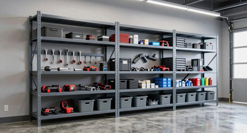 top steel garage shelves